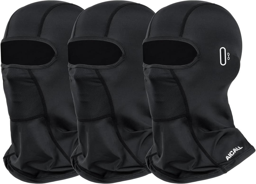 Balaclava Ski Mask Waterproof Anti-Fogging Windproof Winter Gear Thermal Face Mask for Men Women (Black)