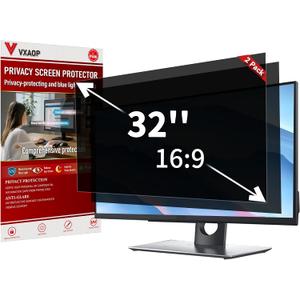 [2-Pack] 32 Inch Computer Privacy Screen Filter (16:9 Aspect Ratio)