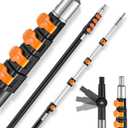 VEVOR Telescopic Extension Pole, 7-30 FT Multi-Purpose Extension Pole, Sturdy Aluminum Alloy Paint Extendable Pole with Flip-Lock Design, Telescopic Pole for Painting, Dusting and Cleaning