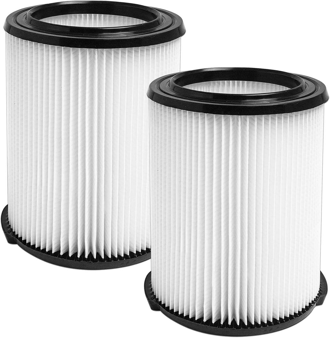 2 Pack VF 4000 Filter for Ridgid Shop VacStandard Wet/Dry Vacuum Filter Replacement Vf4000 Compatible with RIDGID Vacs Wet Dry 5-20 Gallon&6-9 Gallon Husky Vacuum-ridged Shop Vacuum Filter