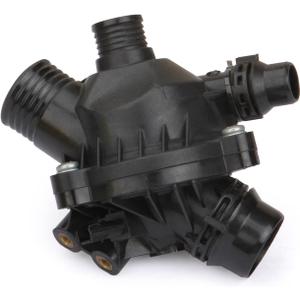 MITZONE Engine Coolant Thermostat Assembly Compatible with BMW E90 E92 E60 E83 323i 325i 328i 330i 335i 525i 528i x3 Z4 128i Replace 11537549476 (White(Upgrade Aluminum))