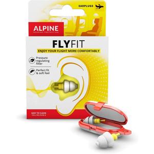 Alpine FlyFit - Earplugs for Pressure Relief & Preventing Ear Pain While Flying - Airplane Travel Essentials - Comfortable Reusable Hypoallergenic Earplugs with Ultra Soft Filter
