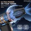 Compressed Air Duster 300000RPM, High-Speed Cordless Blower for Barber with Variable Speed, Electric Dust Blower for Keyboard, Car, Computer, Hair Cut, Replaces Canned Air, Gifts for Men
