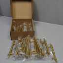 Haliwu 30 Pack Cabinet Handles Brass Gold Cabinet Pulls 4 Inch Hole Center Drawer Pulls Modern Bar Dresser Handles for Bathroom Kitchen Bedroom