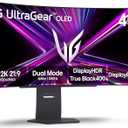 LG 45GX950A-B 45-inch Ultragear 5K2K WUHD (5120 x 2160) OLED Curved Gaming Monitor, Dual-Mode, 165Hz, 0.03ms, NVIDIA G-Sync, AMD FreeSync Premium Pro, HDR True Black 400, USB Type-C 90W, DP2.1, Black