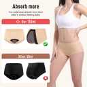 Carer Incontinence Underwear for Women Washable 150ml High Absorbent Leak Proof Underwear for Women Bladder Leak Womens Incontinence Panties 2 Pack Beige L
