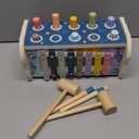 KIDWILL Montessori Pounding Toy for 1 2 Year Olds Wooden Hammering & Activity Board with Xylophone, Number Maze, Pounding Bench Educational Toddler Gift Toys Age 1-3