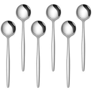 5.1 Inches Stainless Steel Coffee & Tea Spoon,6-Piece Cute Mini Spoons For Dessert,Small Espresso Spoons For Dessert,Cute Tiny Spoon