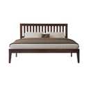 Queen Size Bed Frame with Headboard & Footboard, Solid Wood Platform Bed, Metal Legs, 12 Durable Slatted, Noise-Free & Anti-Slip, No Box Spring Needed, Easy Assembly, Dark Roast Oak Finish JPQ-32