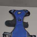 Black Rhino - The Comfort Dog Harness with Mesh Padded Vest for Small - Large Breeds | Adjustable | Reflective | 2 Leash Attachments on Chest & Back - Neoprene Padded Training Handle (Large, Blue/ Gr)