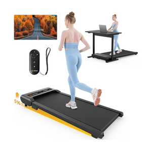 Walking Pad, Under Desk Treadmill with Incline, 300 Lbs Capacity Portable Treadmill for Home Office, 2 in 1 Mini Desk Treadmill with Remote Control, LED Display