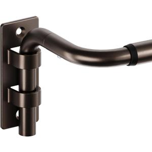 ENJOYBASICS Blackout Curtain rod for windows 66 to 120, Wrap Around Curtain Rods for Bedroom, Living Room, Adjustable from 30 to 129 Inches, Bronze