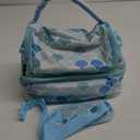 FlowFly Double Decker Cooler Insulated Lunch Bag Large Tote for Boys, Girls, Men, Women, With Adjustable Strap (Mermaid)