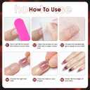 JODSONE Press on Nails 3D Handmade Square Crimson with Flower Knot Rhinestone Fake Nail Tips - Medium
