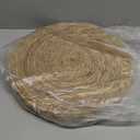 GENMOUS Woven Placemats Set of 6, 13" Round Placemats Natural Water Hyacinth Boho Placemats, Farmhouse Rattan Chargers for Dinner Plates,Rustic Braided Wicker Table Mats for Dining Table,Home,Wedding