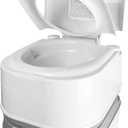 mupera Portable Cassette Toilet - Upgraded 6.4 Gallon Compost Toilet Camping for Adult, Travel Double-outlet Anti-leak Cassette Portable Potty for RV Camping Traveling Boat Fishing (White)