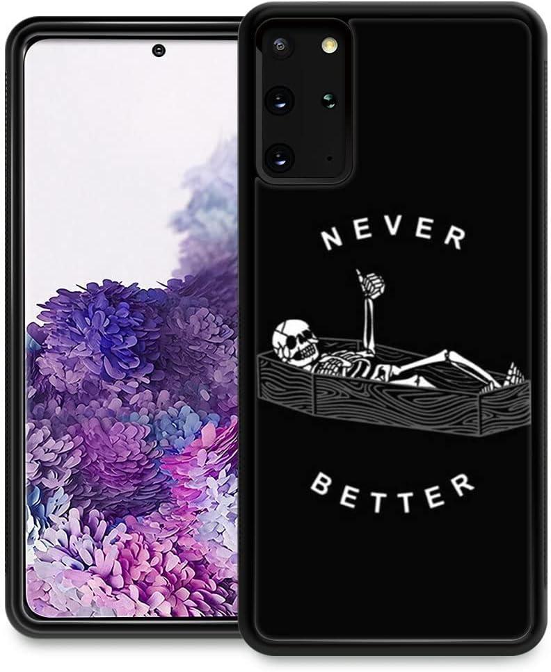 ZHEGAILIAN Case Compatible with Samsung Galaxy S20 Case,Never Better Skeleton Back Pattern Design Soft Silicone TPU Anti-Drop Anti-Slip Protective Case for Samsung Galaxy S20
