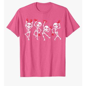 Red Ribbon Week Awareness Skeleton Halloween Women Men Kids T-Shirt Size 3XL