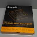 SpaceAid Bag Storage Organizer for Kitchen Drawer, Bamboo Organizer, Compatible with Gallon, Quart, Sandwich and Snack Variety Size Bag (1 Box 4 Slots) (Natural, 3"H)