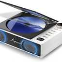 CD Player Portable, Leapwell Portable CD Player with Speakers Bluetooth Rechargeable, Small Compact Retro CD Players for Home, Personal Desktop CD Player with USB White