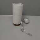 Small Bedside Night Table Lamp for Bedroom, Minimalist Nightstand Lamp with Round Fabric Linen Shade, Study Reading Desk Lamp for Kids Room, Living Room, College Dorm, Home, Office (Standard Lamp set of 1)