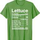 Lettuce Costume Shirt Gift Nutrition Facts Lettuce T-Shirt, Small Ladies