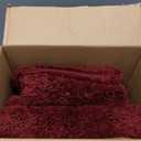 YHF Bathroom Rug Set 2 Piece, Extra Thick & Soft Microfiber Shaggy, Machine Washable Bath Mats, Absorbent Bath Rugs, Non-Slip Rubber Backing Bath Mat for Bathroom Floor, Tub and Shower, Burgundy, 2 Piece: 17" X 24" + 20" X 32"