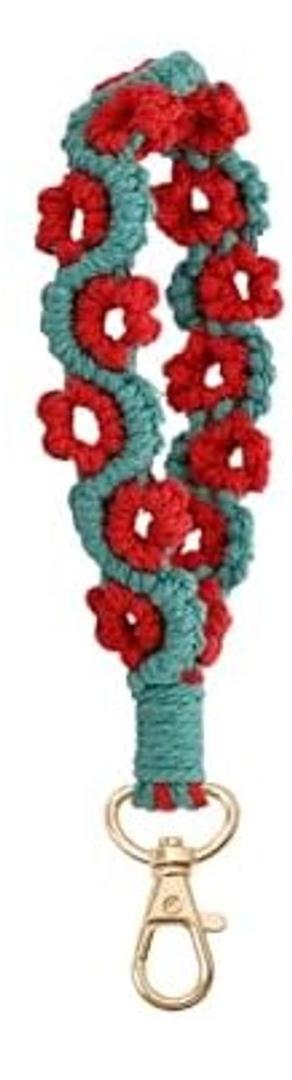 Macrame Keychain Handmade,Boho Handmade Wristlet Keychain,Wrist Lanyard for Keys and Bags