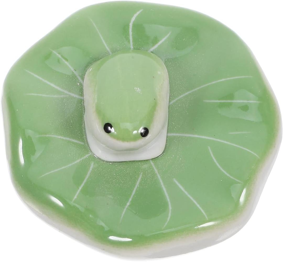 Yardwe Ceramic Floating Fish Statue Fish Tank Decor Aquarium Figurines Garden Pond Decoration Light Green 2.16 Inch Floating Aquarium Decor