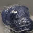 Exclusivo Mezcla Twin Size Sherpa Fleece Bed Blanket, Reversible Velvet Warm Blankets for Bed Couch Sofa, 90x66 Inches, Navy Blue