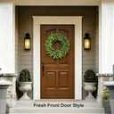 26 Inch Artificial Eucalyptus Wreath for Front Door, Year-Round Greenery, UV & Weather Resistant