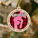 2 x Gymnastics Ornament for Girls  2-Layer Wooden Christmas Ornament for Gymnasts, Plaid Gymnastics Christmas Tree Decor, Gymnast Gifts for Girls 2025