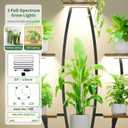 JUSTOGO Plant Stand Indoor with Grow Lights - 7 Tiered Large Plant Shelf Indoor, 47" Corner Plant Stands for Indoor Plants Multiple, Metal Plant Rack Flower Holder Display for Living Room, Home Decor