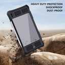 Compatible with iPad Pro 11 inch M4 2024 M5 2025 Waterproof Case,360 Protective Military Drop-Proof,with Strap Stand,Clear Screen Protector,Built-in Pencil Holder for iPad pro 11 Tablet Cover-Black