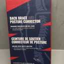Fit Geno Back Brace Posture Corrector for Women and Men, Shoulder Straightener, Adjustable Full Back Support, Upper and Lower Back Pain Relief - Scoliosis, Hunchback, Hump, Thoracic, Spine Corrector (Medium/Large, Black)