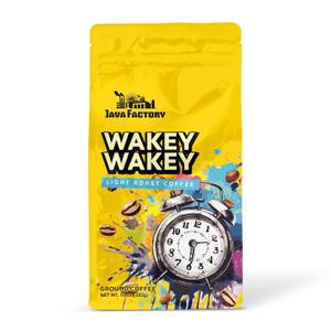Java Factory Wakey Wakey Flavored Ground Coffee Bag  Light Roast Brew, Made with 100% Arabica Beans, 10 Oz