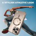 ZIYE Magnetic Case Made for iPhone 16 Pro 6.3 Inch [Compatible with MagSafe] Full Camera Lens Protection, Clear Luxury Phone Cover Soft TPU Bumper Drop Protective Case for 16 Pro Women Men, Brown