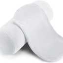 Newwiee 2 Pcs Cervical Neck Roll Pillow Cover with Zipper Round Pillowcovers Neck Roll Pillowcase Cylinder Soft Bolster Pillowcases for Cylindrical Cushion, Pillow Case Only (16 x 6 Inch, White)