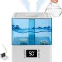 6L Humidifier for Bedroom & Nursery, Cool & Warm Mist, Top Fill, Essential Oil Diffuser, 360 Nozzle, Auto Shut-Off - BW