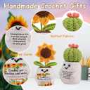 Get Well Gifts for Women - Positive Sunflower Crochet Surgery Recovery and Cancer Care Comfort Gifts, Get Well Soon Hospital Bag Essentials, Cheer Up and Encouragement for Patients