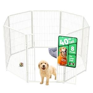FXW Homeplus Indoor Dog Playpen, 40" H, 8 Panels, for Medium & Large Dogs
