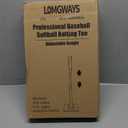 Zdgao Portable Batting Tee for Baseball/Softball, Height Adjustment 25"-37" Hitting Tee with Removable Rubber Top, Heavy Duty Base for Practice and Training (Silver)