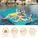 Intex 56841EP Giant Inflatable Floating Water Mat Relaxing Platform Pad for Pools and Lakes with 4 Connect 'n Float Connectors, Teal, 1 Pack