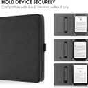 Universal Case for 6" eReaders, Folio Leather Stand Cover with Handstrap Compatible with All 6 inch Paperwhite/Kobo/Tolino/Pocketook/Sony E-Book Reader-Black