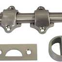 QCAA Solid Brass Dutch Door Bolt, 4", Brushed Satin Nickel, 1 Pack, Made in Taiwan