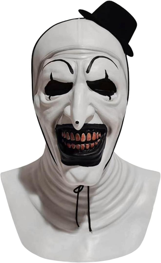 Art The Clown Mask Terrifier Full Head Latex Scary Killer Clown Mask Halloween Cosplay Costume For Adults