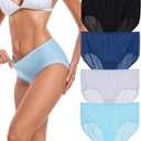 ANLIQI Quick Dry Underwear for Women Travel Panties Pack Hipster Panty Soft & Lightweight Bikini Brief Stay Fresh Undies (Small)