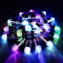 LIHAO 24PCS LED Balloon Lights Mini Battery Powered LED Party Lights Bulbs for Paper Lantern Balloon Pumpkin Wedding Halloween Christmas Party Decoration Centerpieces (Colorful) (Multi-colored)
