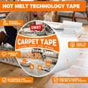 SWRT Carpet Tape Double Sided, 4 in x 30 Yards Carpet Adhesive for Hardwood Floors, Heavy Duty Anti Slip Rug Grip Tape, Works as Rug Grippers, Residue Free, Wood Safe, Easy Removal for Tile