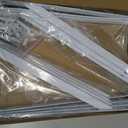 8 Pcs Heavy Duty Shelf Brackets, Floating Metal Shelf Brackets, White, 11.81 x 7.48 Inch, Wall Mount, Powder Coated Iron